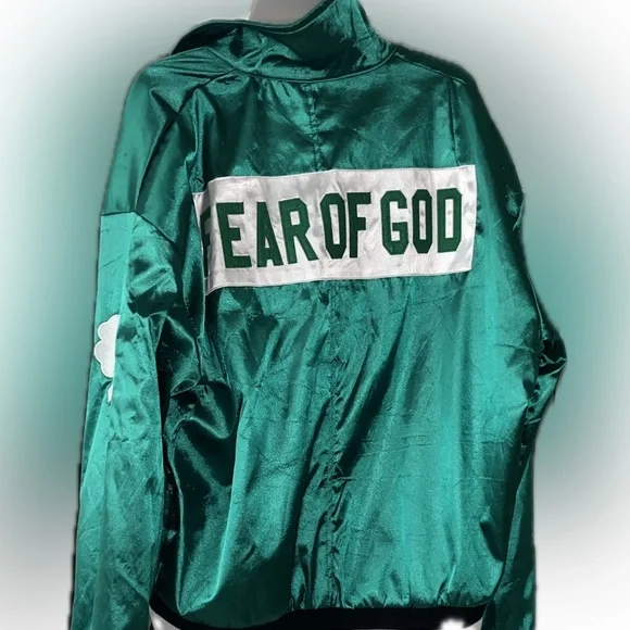 NWT Green Satin/Silk Quarter-Zip Pullover by fear of god xl mens collection 2 !! - Picture 17 of 17